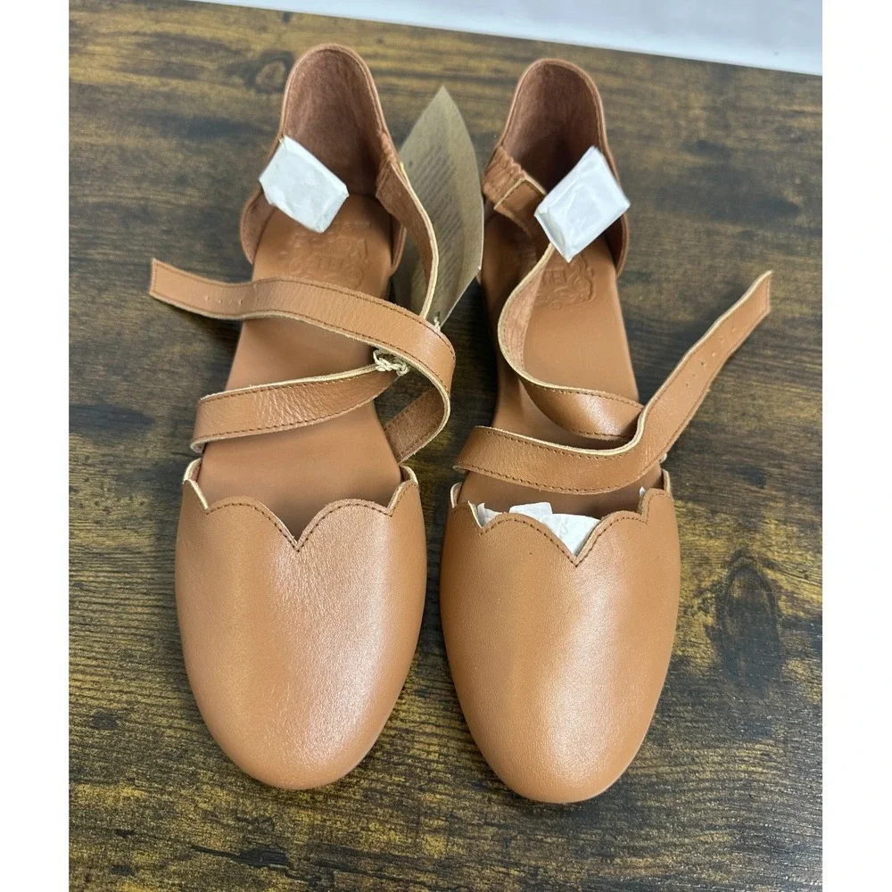 NWT Bali ELF Mangrove Handmade Leather Shoes Crisscross Strappy Mary Jane US 8 - Picture 2 of 10